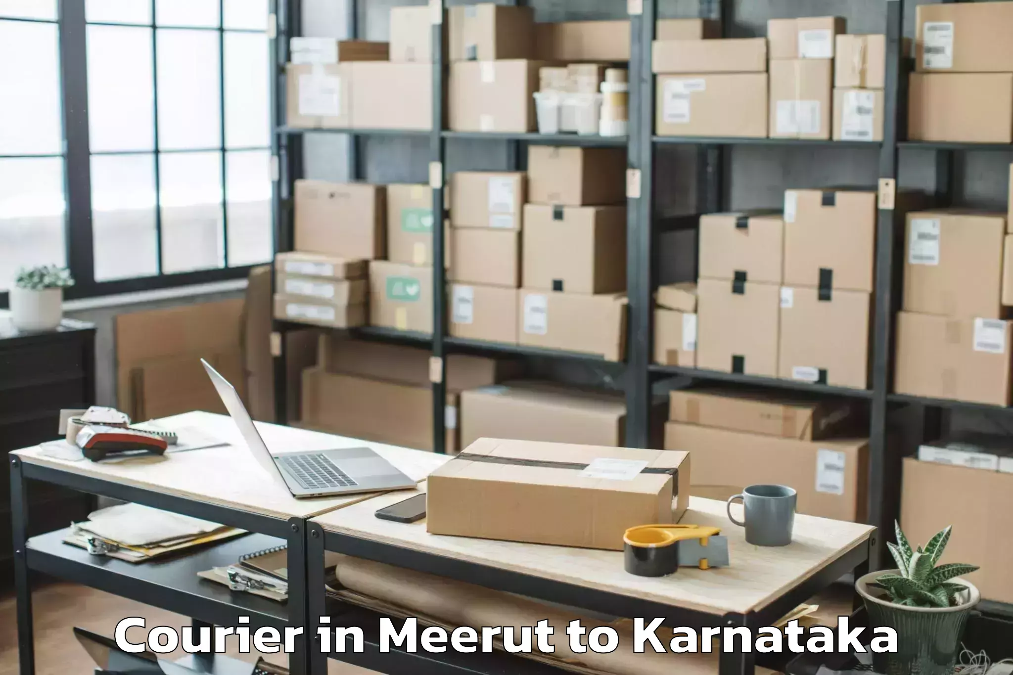 Book Meerut to Hiriyur Courier